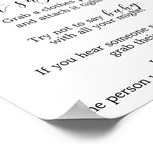 Waterverf Roze Blush en Gold Zeg geen Baby Poster (Hoek)