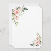 Waterverf Roze Blush Floral Gold Graduparty Kaart (Achterkant)