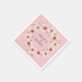 Waterverf Roze Blush Flowers Napkins Servet (Hoek)