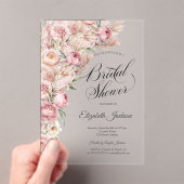 Waterverf Roze Blush Flowers Vrijgezellenfeest Acryl Uitnodigingen (Insitu (Draagbaar))