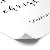 Waterverf Roze Blush & Gold Christening Welkom Poster (Hoek)