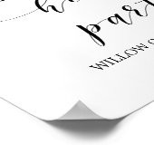 Waterverf Roze Blush & Gold Hen's Party Welcome Poster (Hoek)