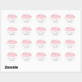 Waterverf Roze Blush & Gold Let's Celebrate Seals Ronde Sticker (Vel)