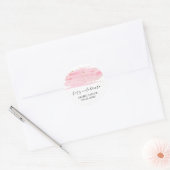 Waterverf Roze Blush & Gold Let's Celebrate Seals Ronde Sticker (Envelop)