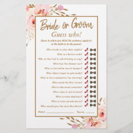 Waterverf Roze Blush Gold Roos Vrijgezellenfeest g