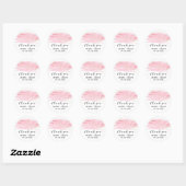 Waterverf Roze Blush & Gold Sparkle Weddenband Ronde Sticker (Vel)