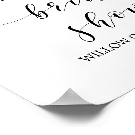 Waterverf Roze Blush & Gold Vrijgezellenfeest Welk Poster (Hoek)