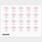 Waterverf Roze Blush & Gold Wedding Envelope Seal Ronde Sticker (Vel)