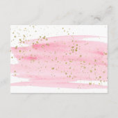 Waterverf Roze Blush & Gold Wedding Goed Informatiekaartje (Achterkant)