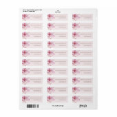 Waterverf roze blush magnolia bloemenbruiloft etiket (Full Sheet)