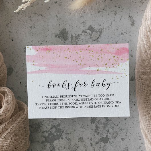 Waterverf Roze Boek Verzoek Inschrijving Informatiekaartje