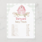 Waterverf Roze Boerderijdieren Baby shower Game Flyer (Voorkant)