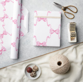 Waterverf Roze Bogen Cadeaupapier