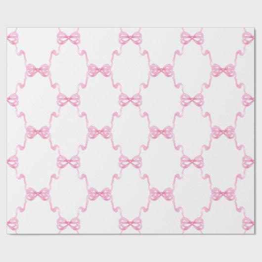 Waterverf Roze Bogen Cadeaupapier (Vlak)