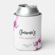 Waterverf Roze Bogen Coquette Sweet 16 Verjaardag