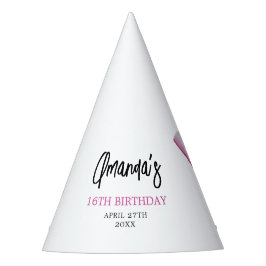 Waterverf Roze Bogen Coquette Sweet 16 Verjaardag Feesthoedjes