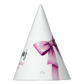 Waterverf Roze Bogen Coquette Sweet 16 Verjaardag Feesthoedjes (Rechts)