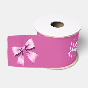 Waterverf Roze Bogen Coquette Sweet 16 Verjaardag Grosgrain Lint