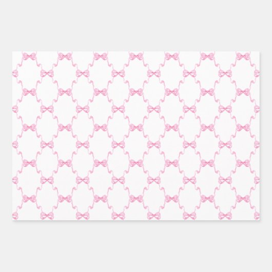 Waterverf Roze Bogen Inpakpapier Vel (Voorkant 3)