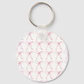 Waterverf Roze Bogen met Monogram Sleutelhanger (Achterkant)