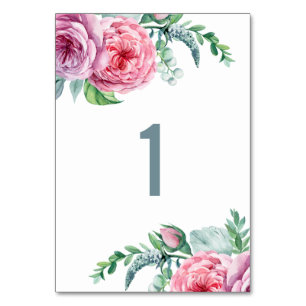 Waterverf roze boho bloemige bruiloft. Tuin bloem Kaart