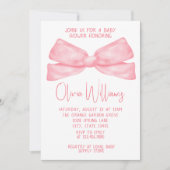 Waterverf roze boog hand geschreven baby meisje do kaart (Voorkant)