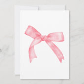 Waterverf roze boog hand geschreven baby meisje do kaart (Achterkant)