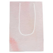 Waterverf roze boog meisje baby showerGift Bag Medium Cadeauzakje (Achterkant)