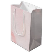 Waterverf roze boog meisje baby showerGift Bag Medium Cadeauzakje (Achterkant Gekanteld)