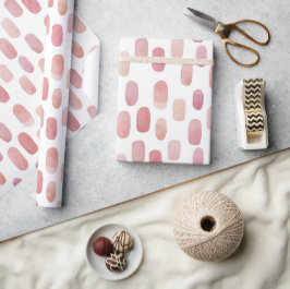 Waterverf roze borstel. Abstract schattig blush pa Cadeaupapier