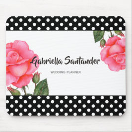 Waterverf Roze botanische Floral bruiloft Muismat