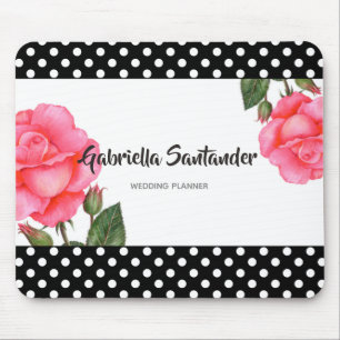 Waterverf Roze botanische Floral bruiloft Muismat