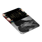 Waterverf Roze, Bourgogne en marineblauw Magneet (Rechterzijde)