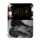 Waterverf Roze, Bourgogne en marineblauw Magneet (Verticaal)