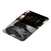 Waterverf Roze, Bourgogne en marineblauw Magneet (Linkerzijde)