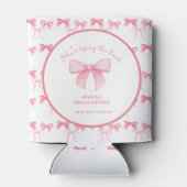 Waterverf Roze Bow Bachelorette Party Blikjeskoeler (Achterkant)