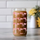 Waterverf Roze Bow Bachelorette Party Blikvorm Glas