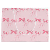 Waterverf Roze Bow Bachelorette Party Groot Cadeauzakje (Achterkant)