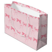 Waterverf Roze Bow Bachelorette Party Groot Cadeauzakje (Achterkant Gekanteld)