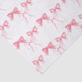 Waterverf Roze Bow Bachelorette Party Tissuepapier (Detail)