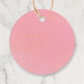 Waterverf Roze Bow Bloemen Meisje baby shower Bedankjes Labels (Achterkant)