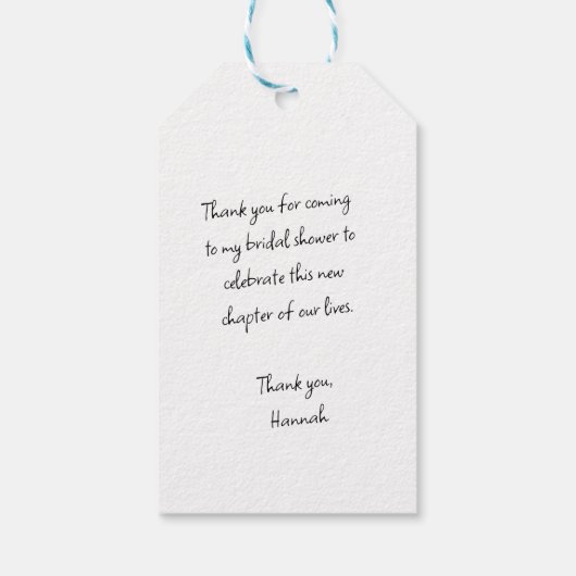 Waterverf Roze Bow Cadeaulabel (Achterkant)