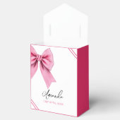 Waterverf Roze Bow Chic Sweet 16 Verjaardag Bedankdoosjes (Geopend)