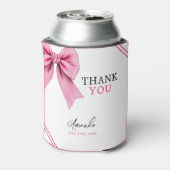 Waterverf Roze Bow Chic Sweet 16 Verjaardag Blikjeskoeler (Blikje Achterkant)