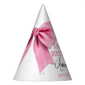 Waterverf Roze Bow Chic Sweet 16 Verjaardag Feesthoedjes (Links)
