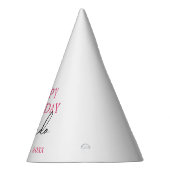 Waterverf Roze Bow Chic Sweet 16 Verjaardag Feesthoedjes (Rechts)