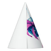 Waterverf Roze Bow Disco Ball Sweet 16 Verjaardag Feesthoedjes (Achterkant)