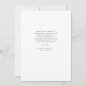 Waterverf Roze Bow Foto Baby shower Dank u (Achterkant)