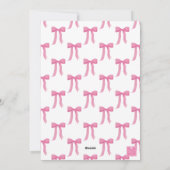 Waterverf Roze Bow Garland Foto Feestdagenkaart (Achterkant)