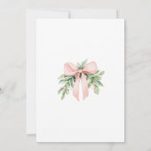 Waterverf Roze Bow Kerstverjaardag Kaart (Achterkant)